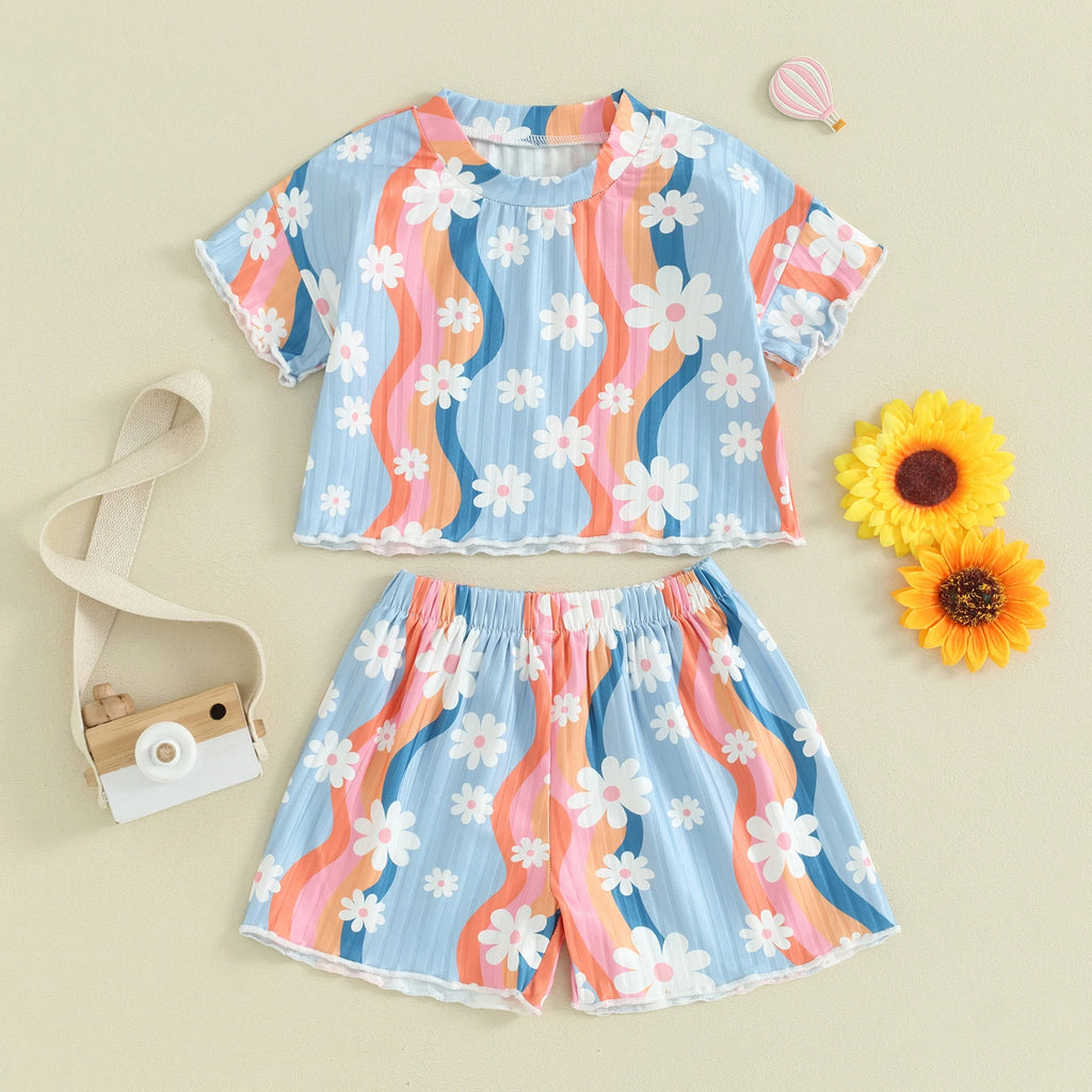 Flower Power Tee & Shorts Set