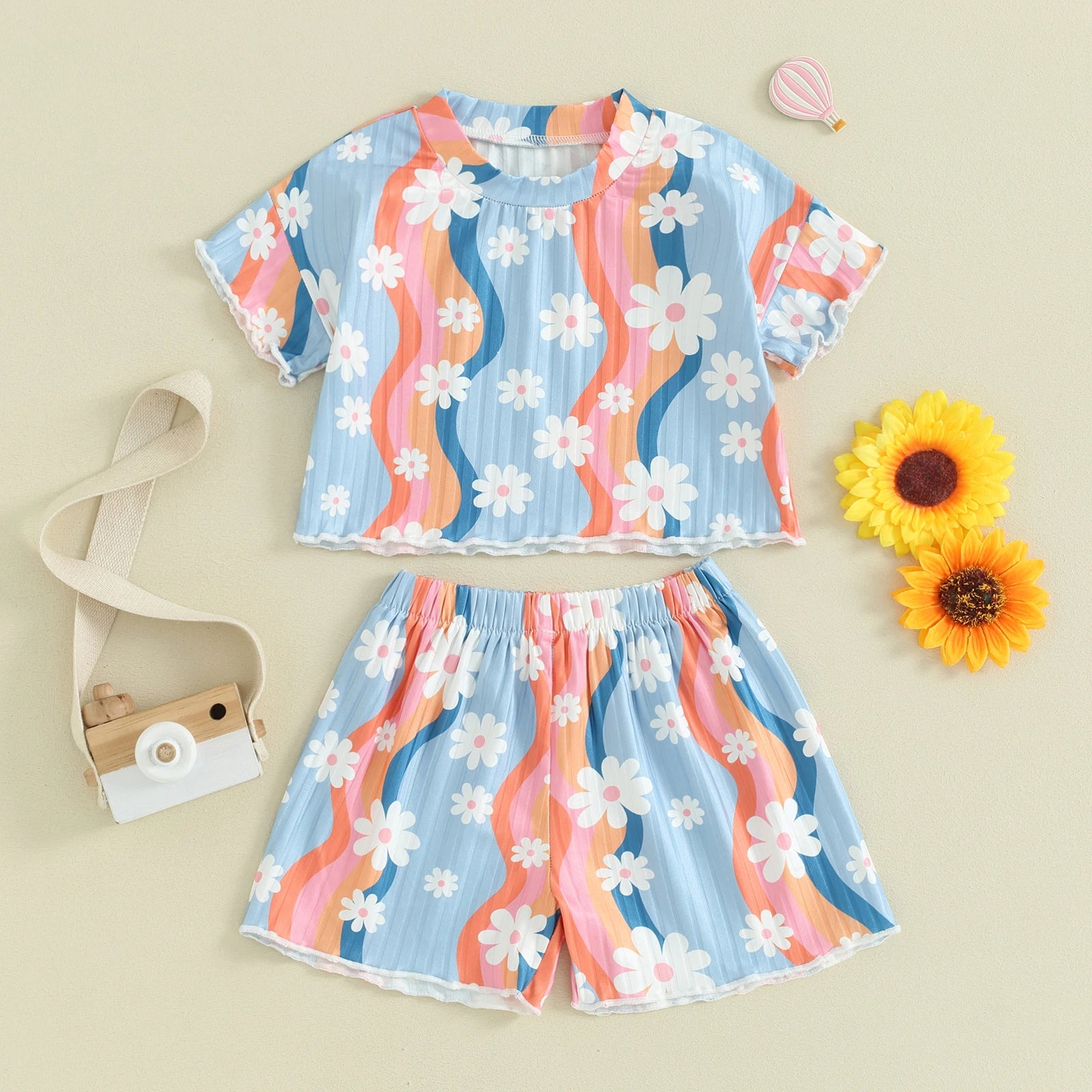 Flower Power Tee & Shorts Set