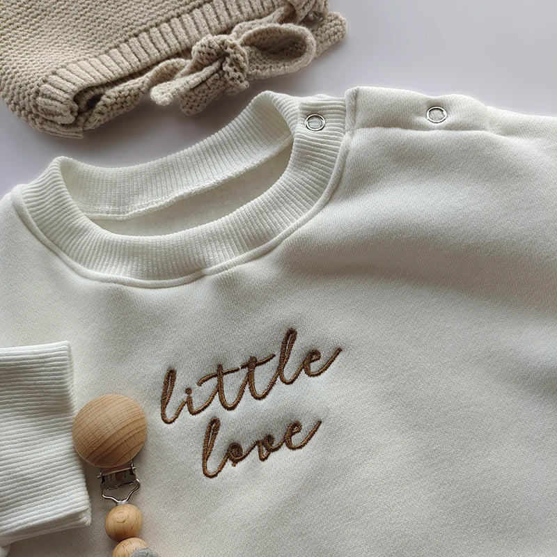 Little Love Long Sleeve Embroidery Romper