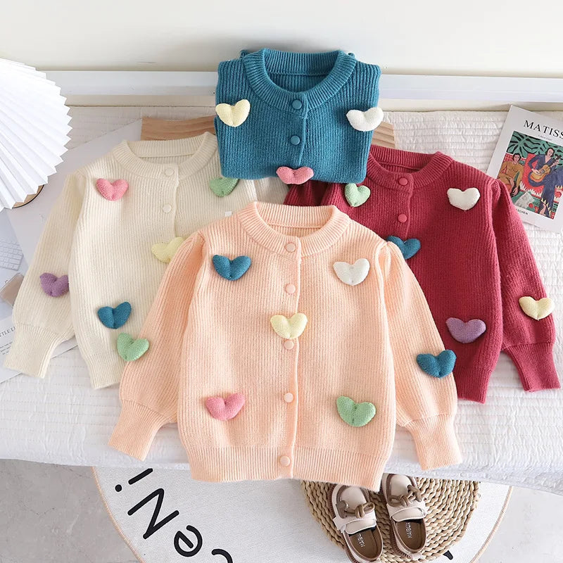 3D Heart Cardigan