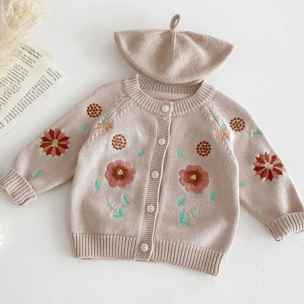 Embroidered Floral Vintage Cardigan