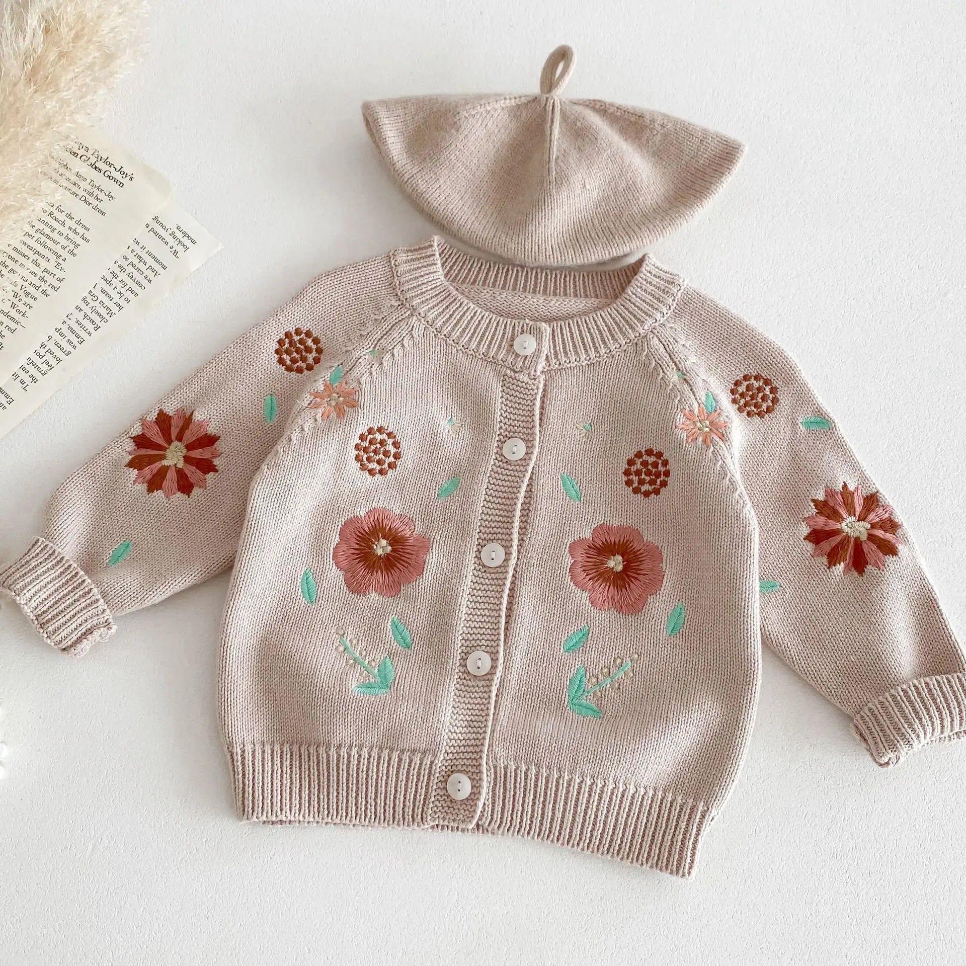 Embroidered Floral Vintage Cardigan