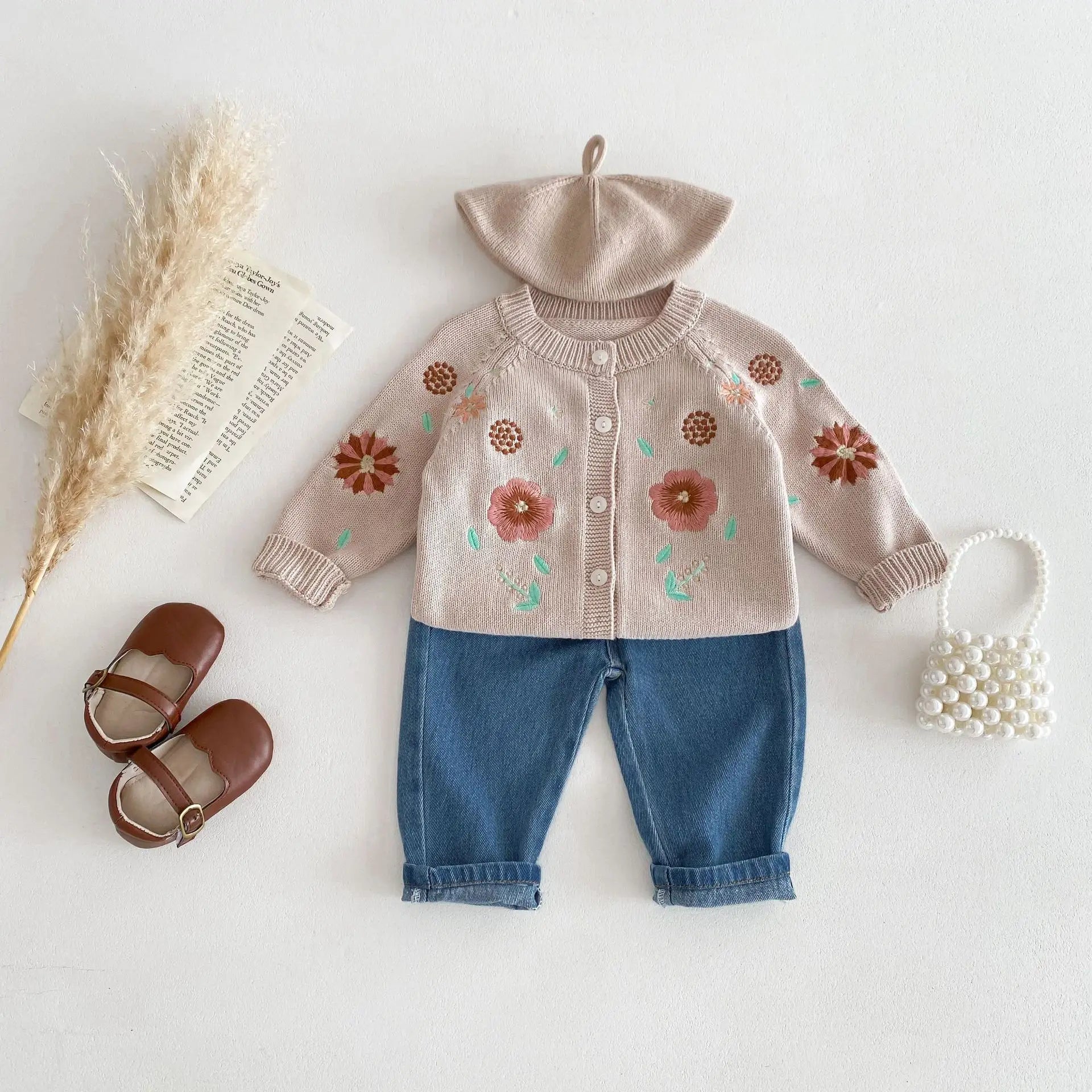 Embroidered Floral Vintage Cardigan