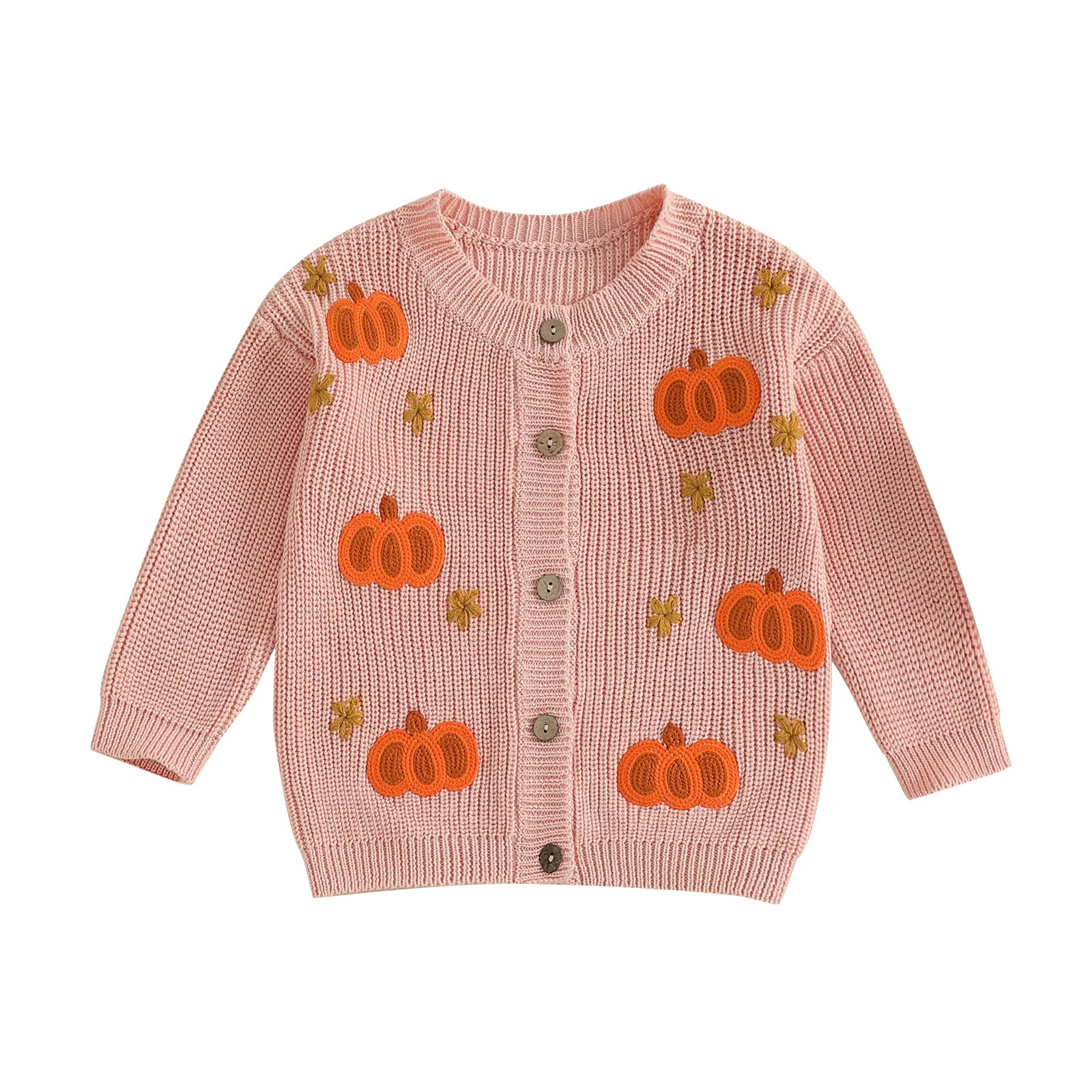 Pumpkin Embroidery Cardigan