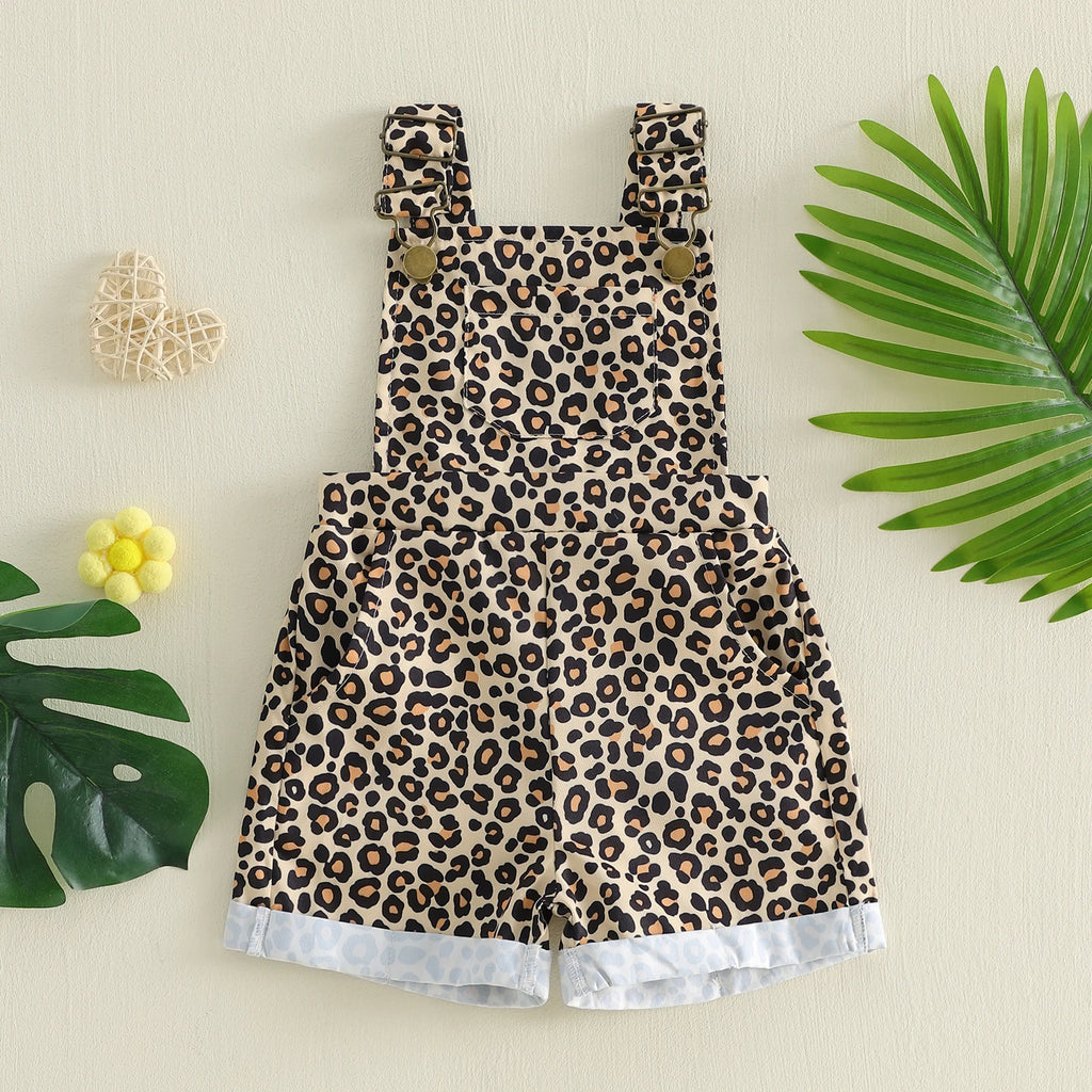 Leopard Print Dungarees