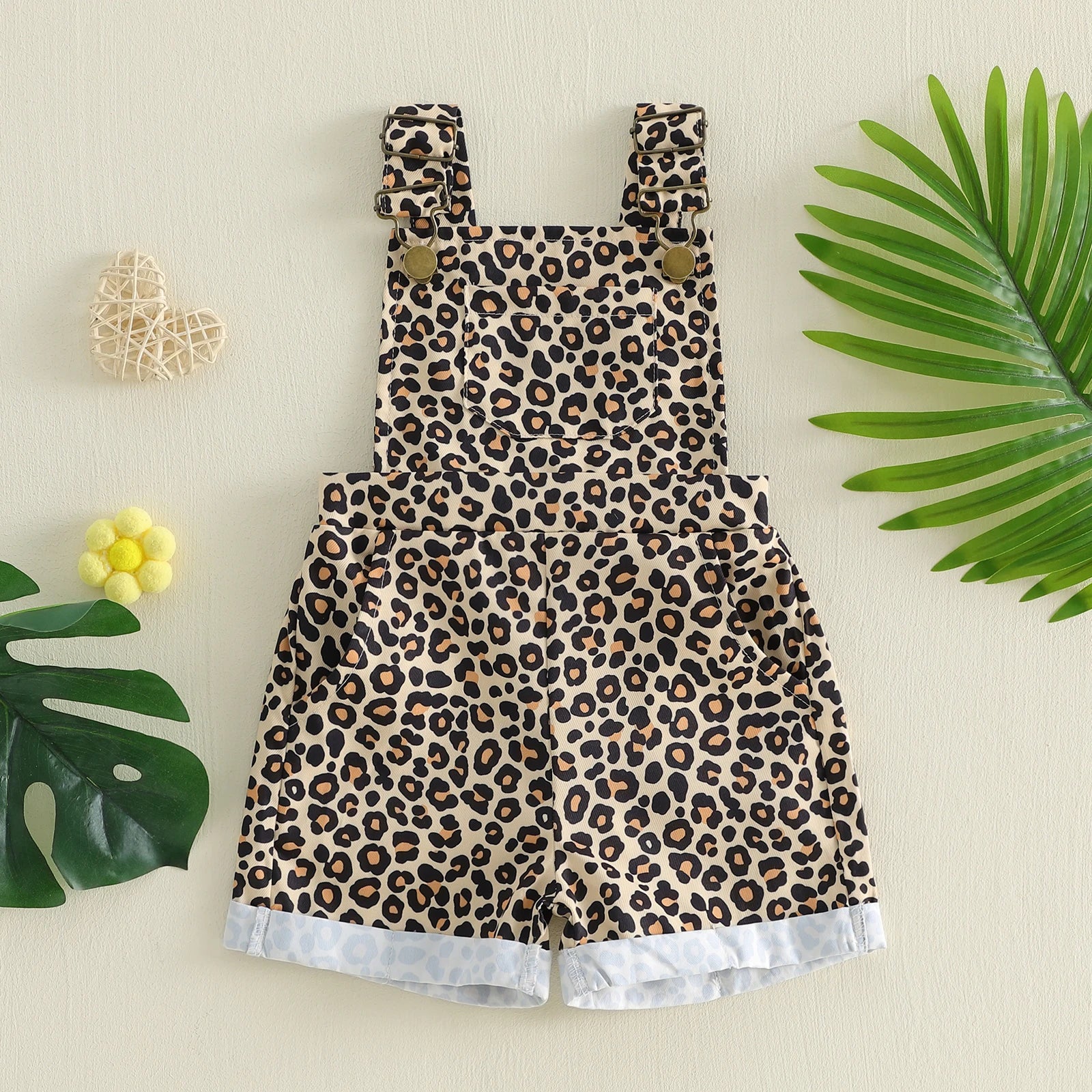 Leopard Print Dungarees