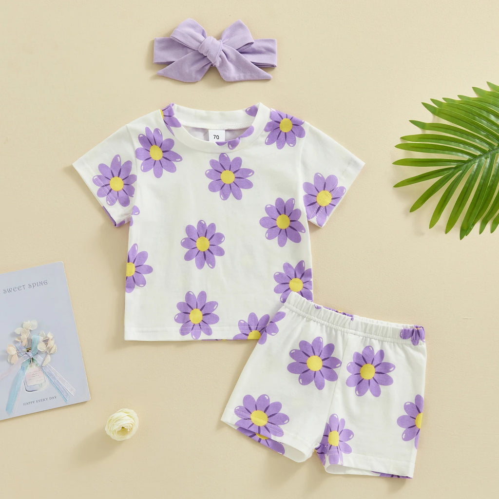 Purple Hyacinth Print 3 Piece Set