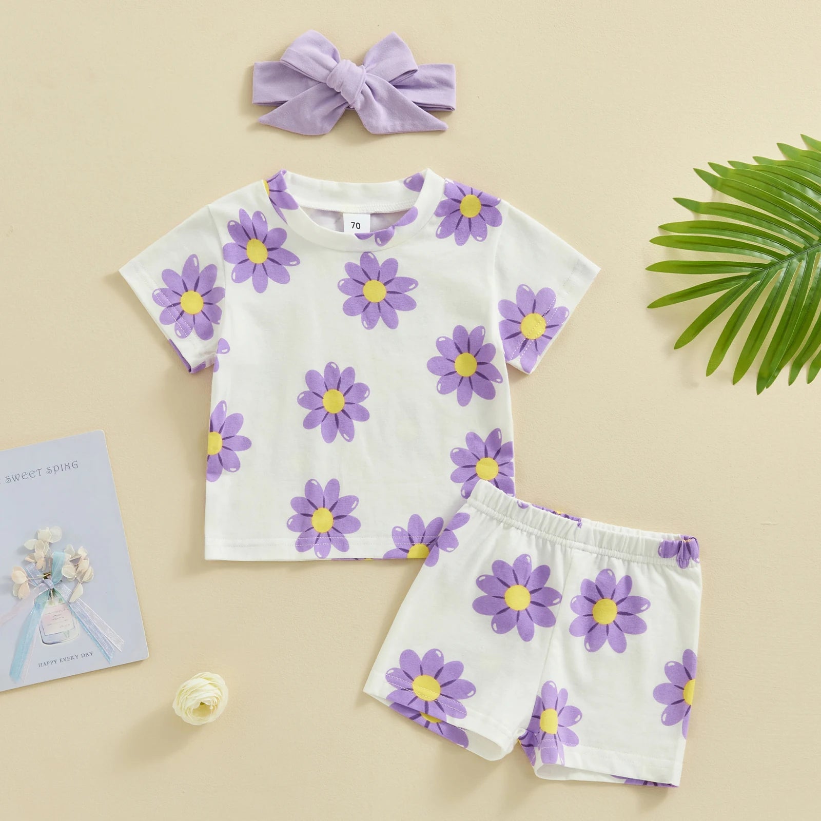 Purple Hyacinth Print 3 Piece Set