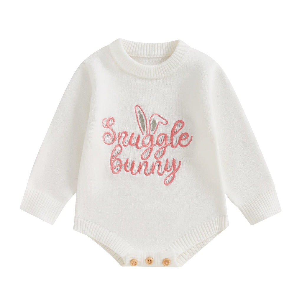 Snuggle Bunny Embroidery Romper