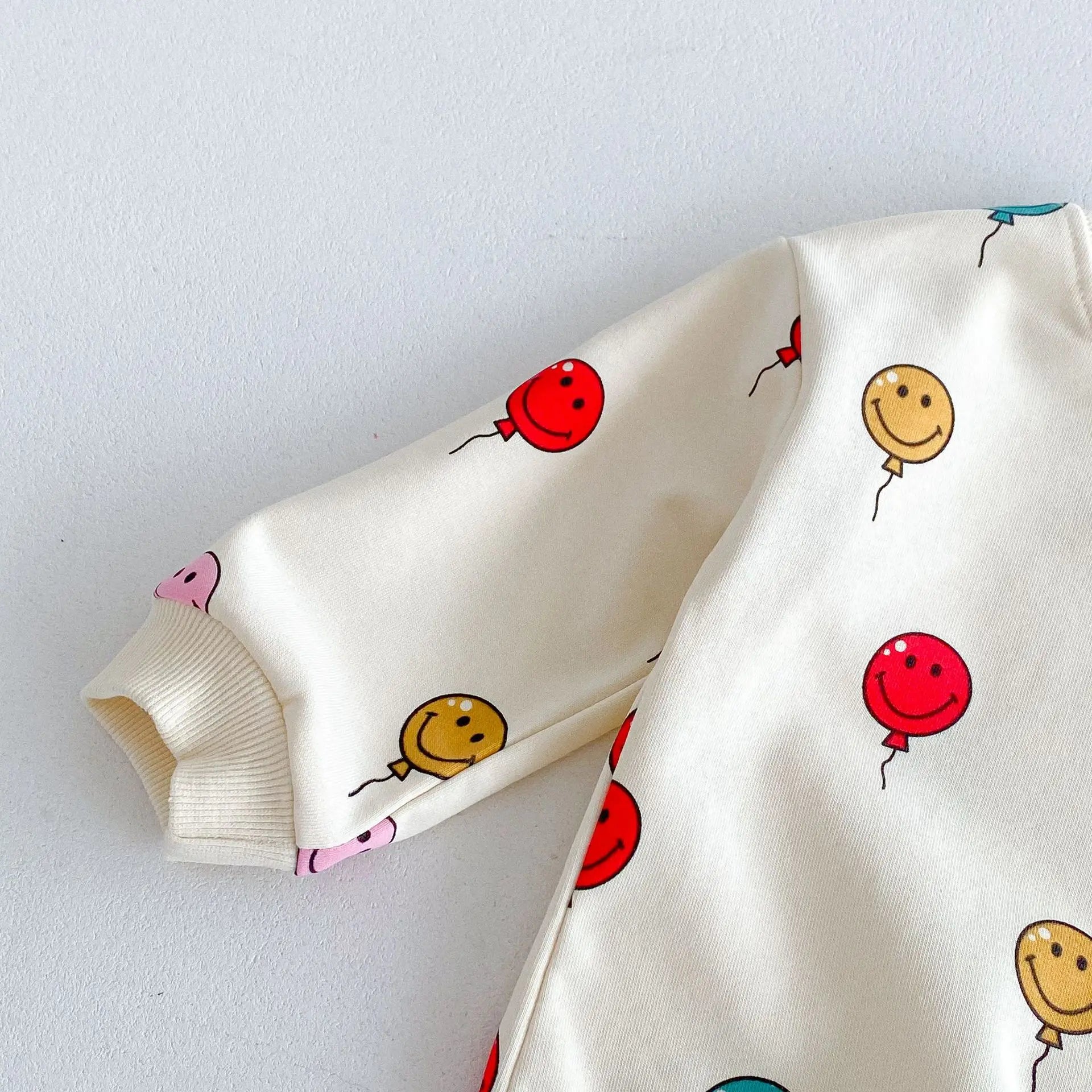 Smiley Balloon Print Tracksuit