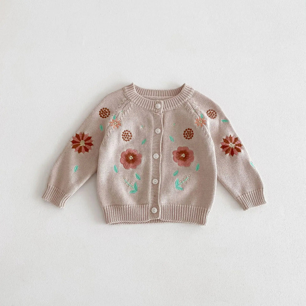 Embroidered Floral Vintage Cardigan