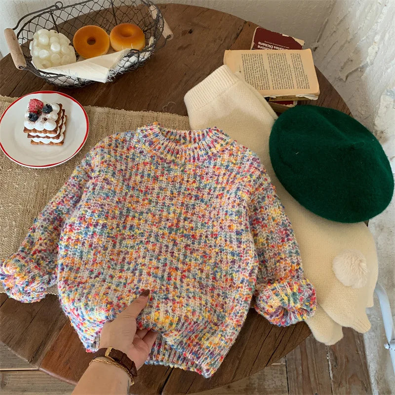 Rainbow Knitted Pullover
