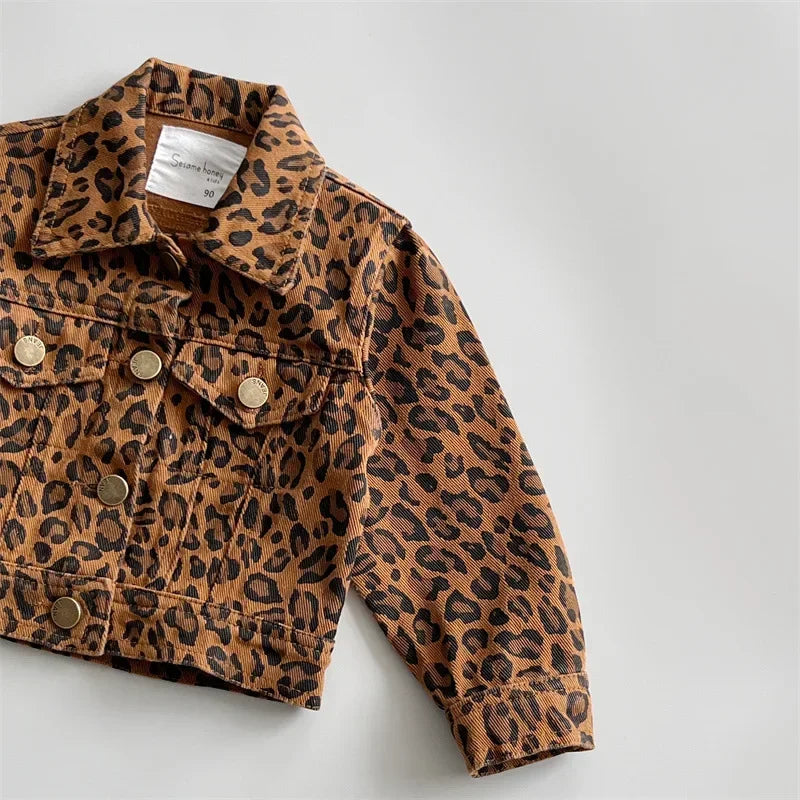 Leopard Print Denim Jacket