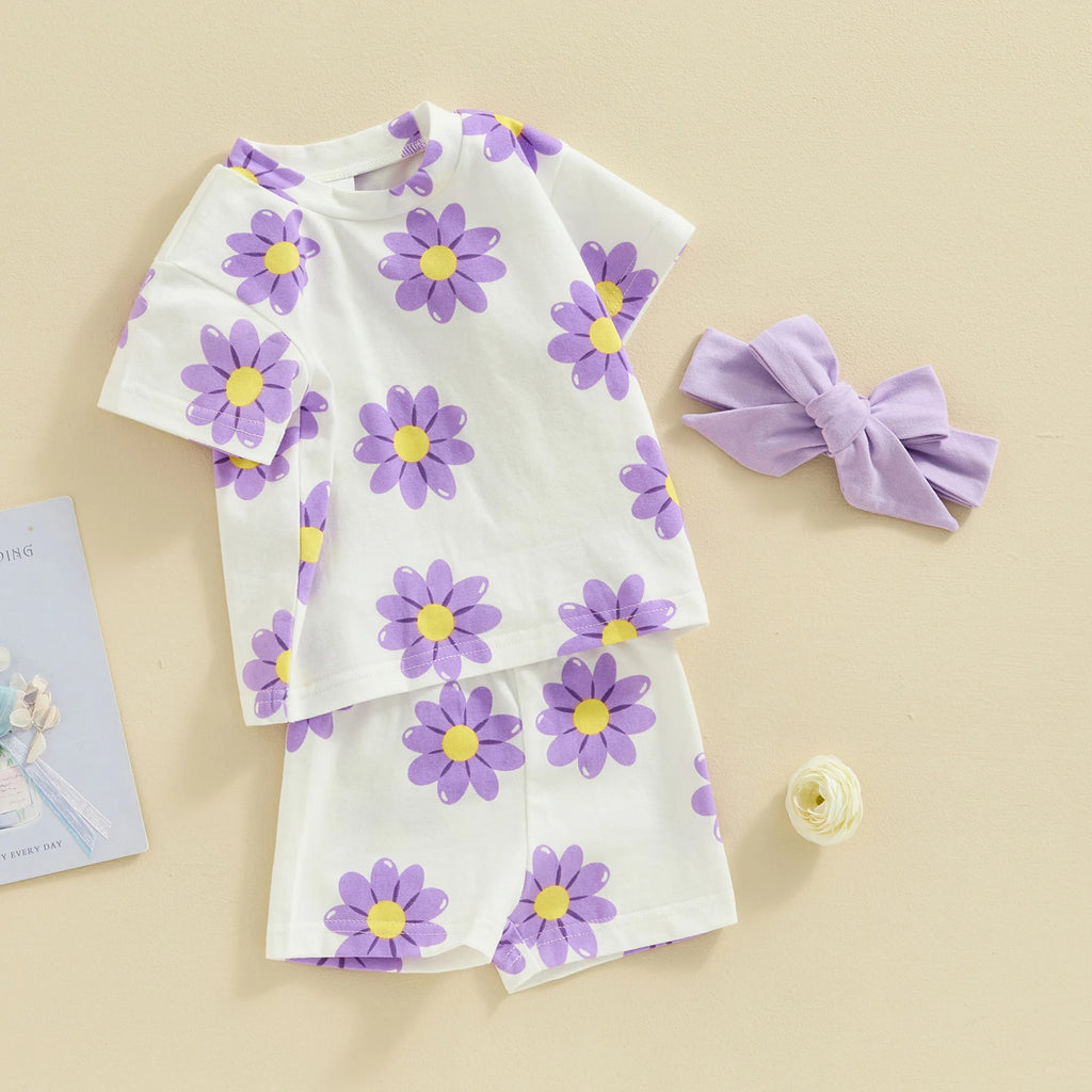 Purple Hyacinth Print 3 Piece Set