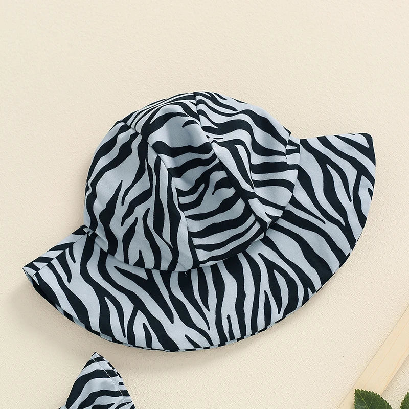 Zebra Print Romper & Sunhat