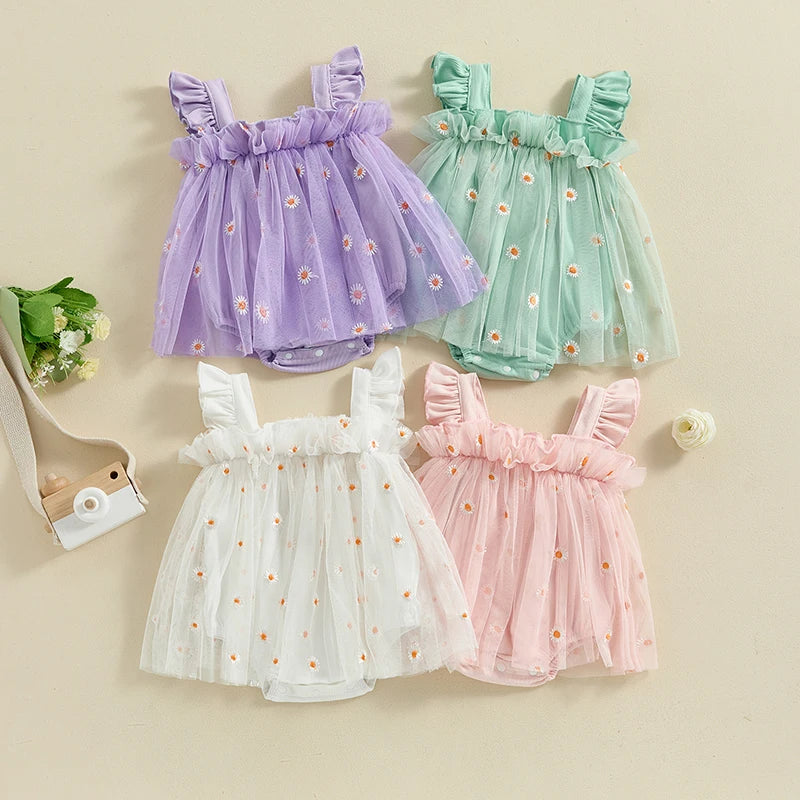 Daisy Embroidery Tutu Dress