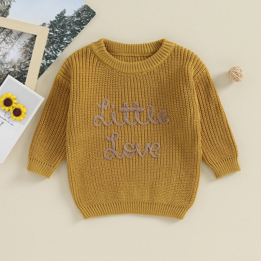 Little Love Knitted Embroidery Pullover