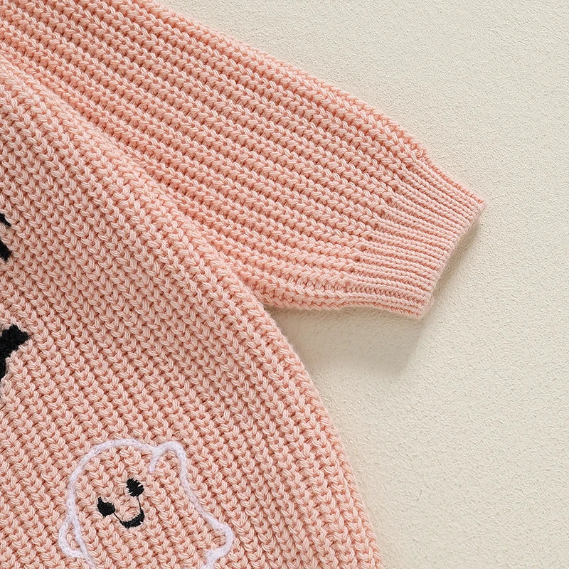 Boo Halloween Crochet Embroidery Jumper