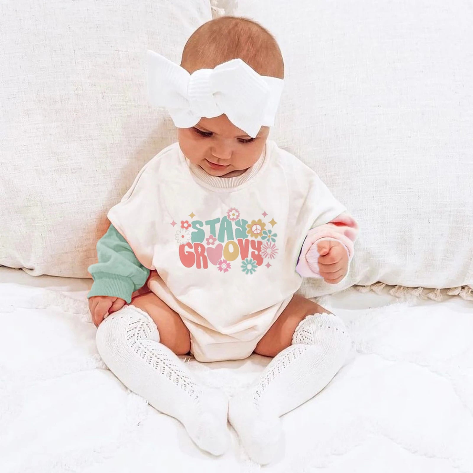 Stay Groovy Contrast Romper