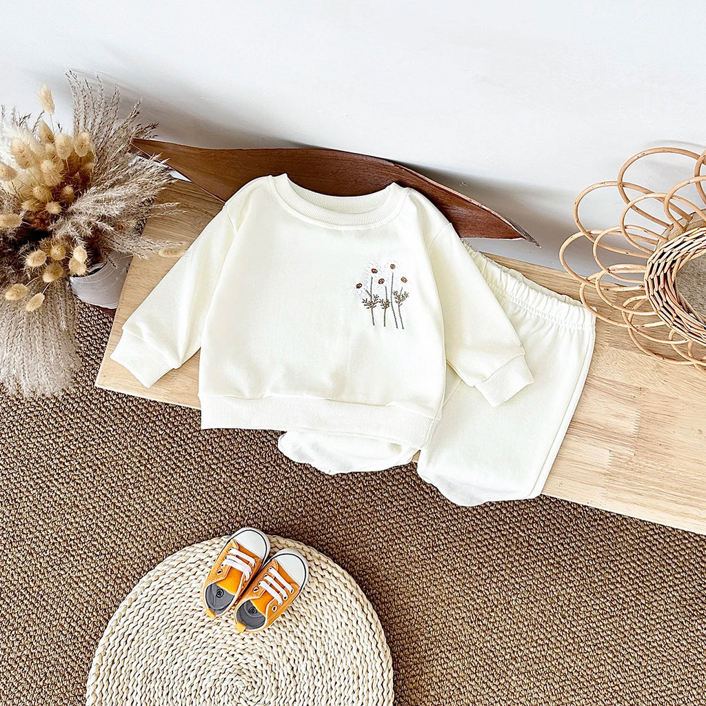 Daisy Embroidered Loungewear Set