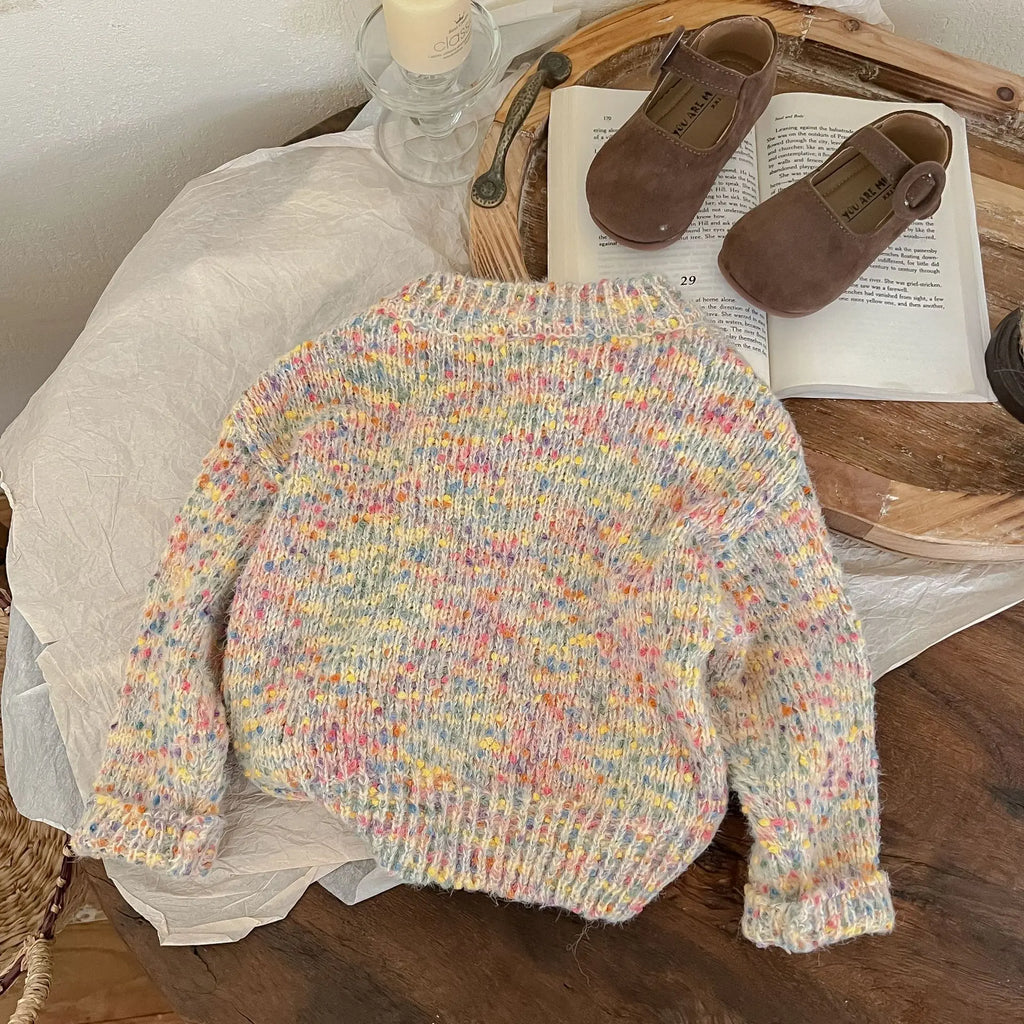 3D Speckled Rainbow Knit Jumper