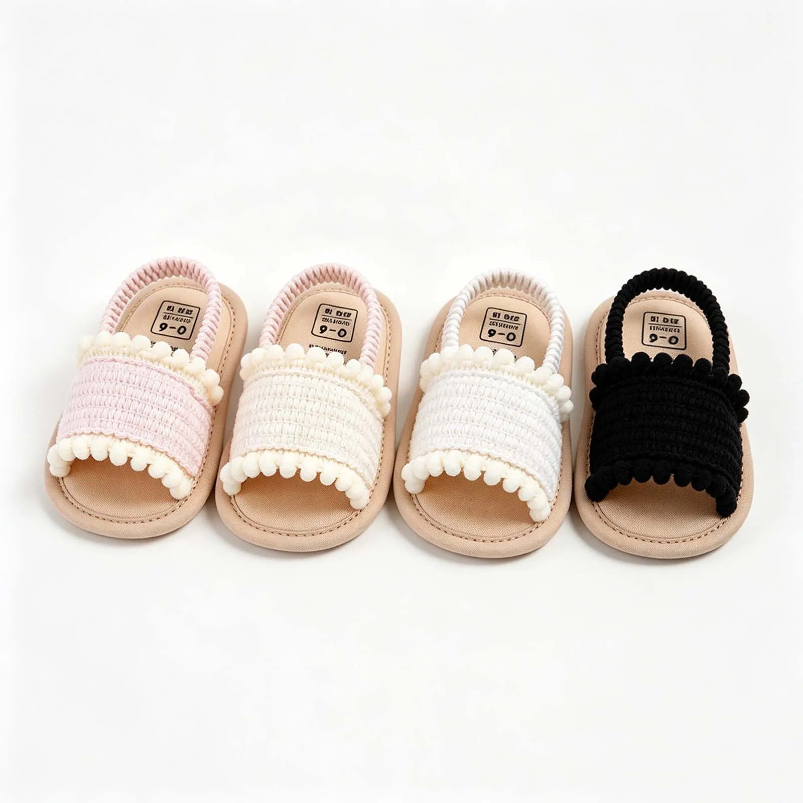 Pom Pom Trim Sandals