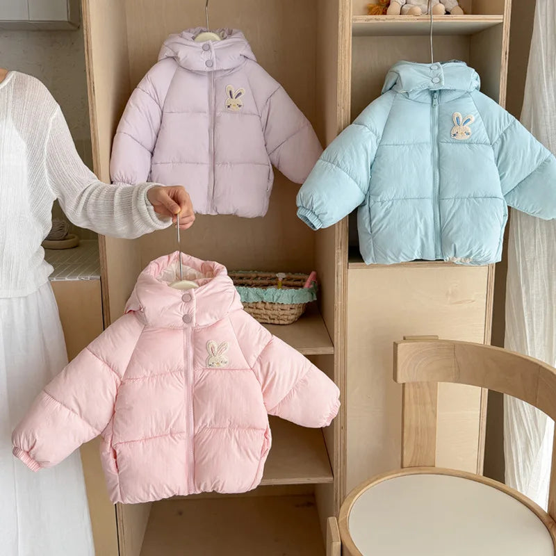 Pastel Bunny Puffer Jackets