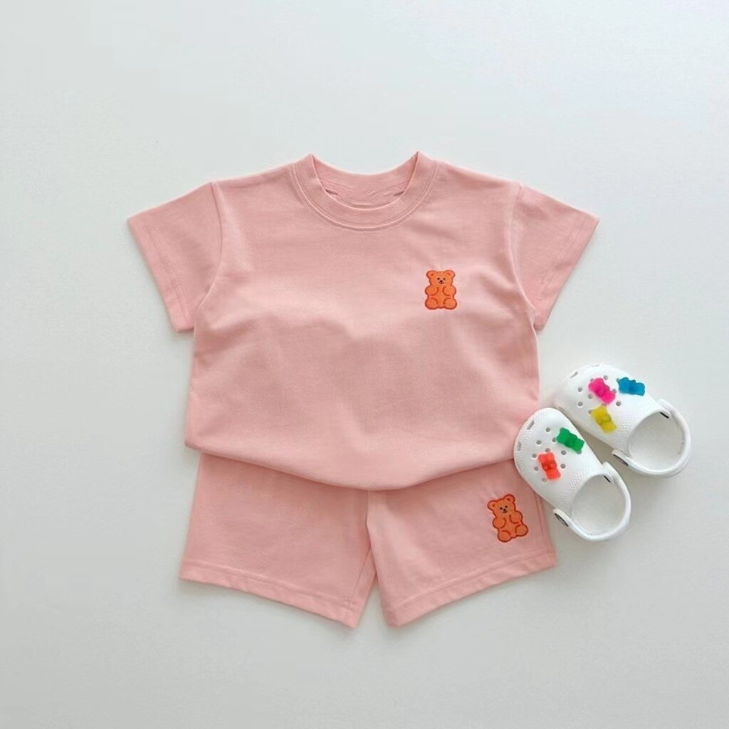 Gummy Bear Embroidered Tee & Shorts Set