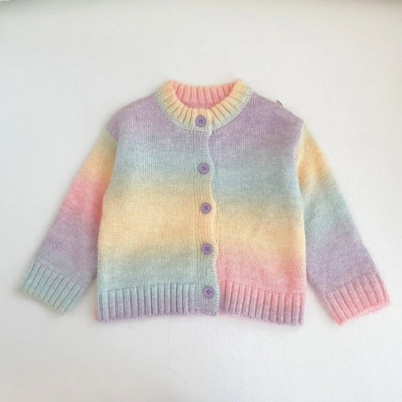 Ombre Rainbow Knit Pullover/Cardigan