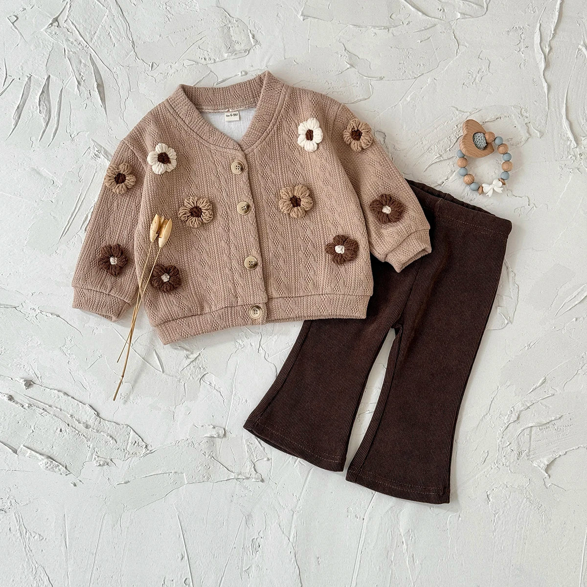 Neutral Wildflower Knit Co-Ord