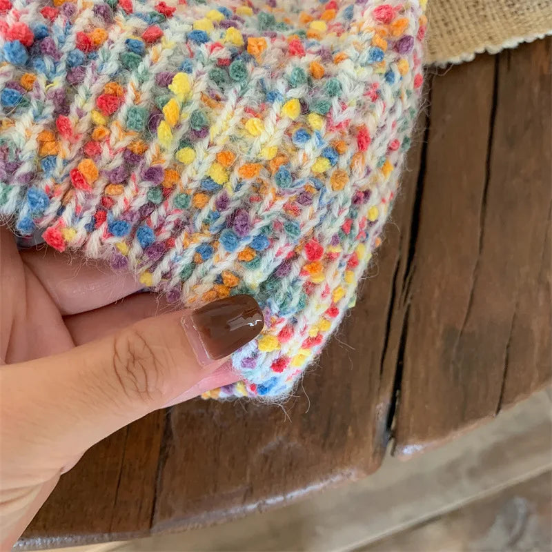 Rainbow Knitted Pullover