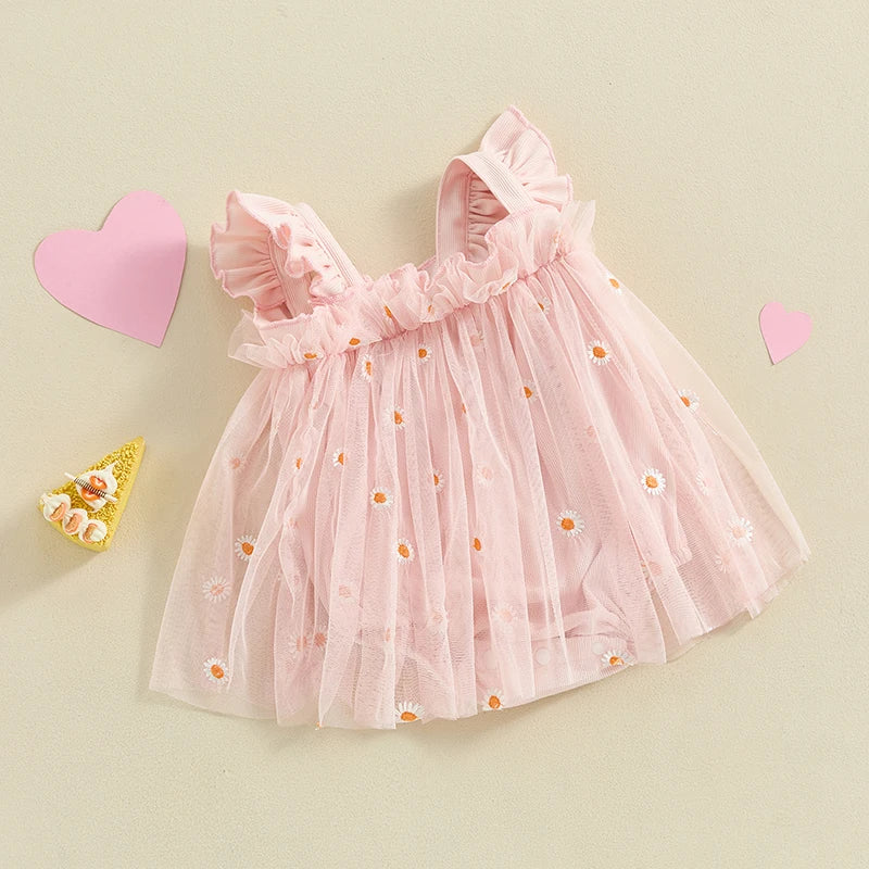 Daisy Embroidery Tutu Dress