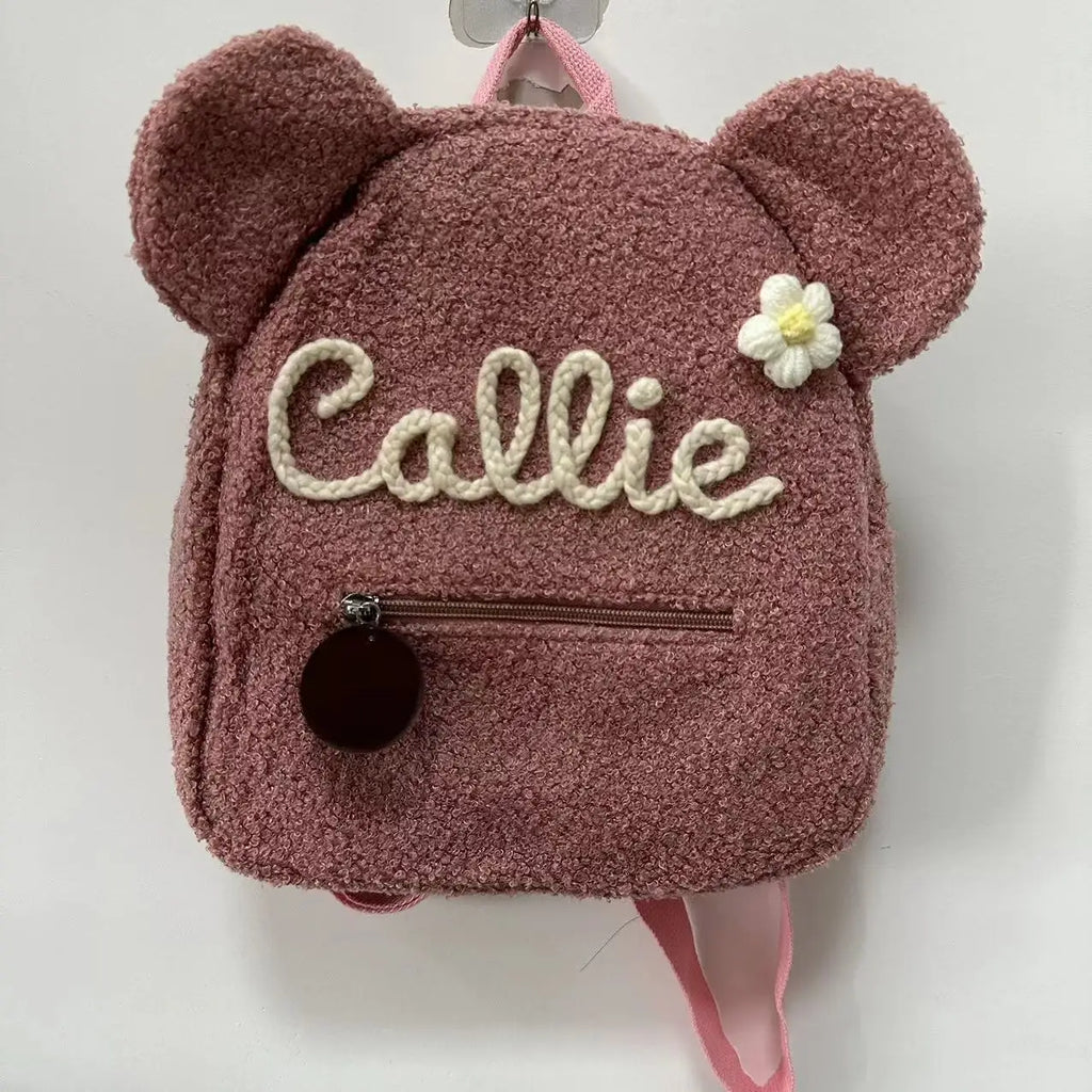 Personalised Rope Yarn Flower Embroidered Backpack