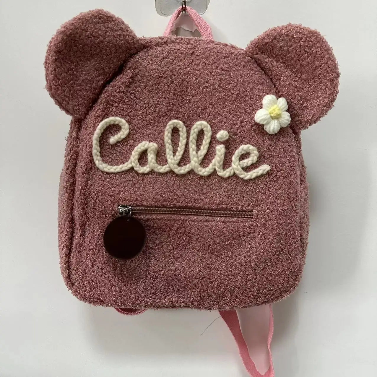 Personalised Rope Yarn Flower Embroidered Backpack