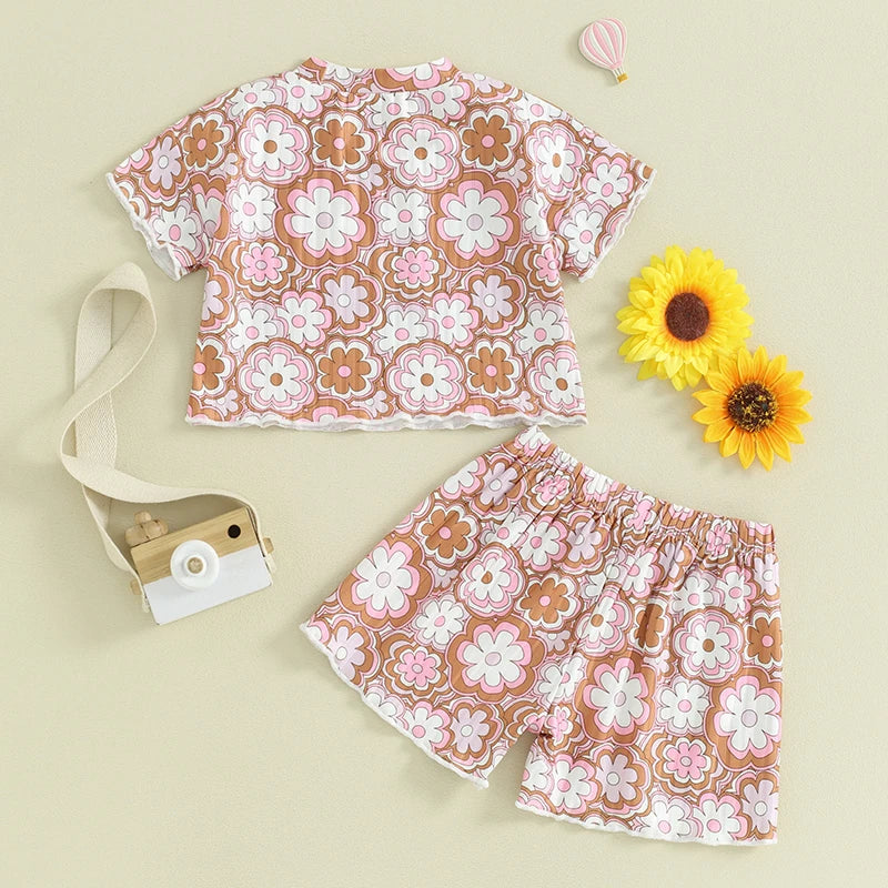 Flower Power Tee & Shorts Set