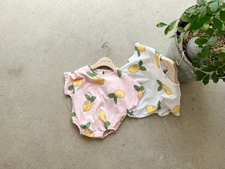 Lemon Print Romper