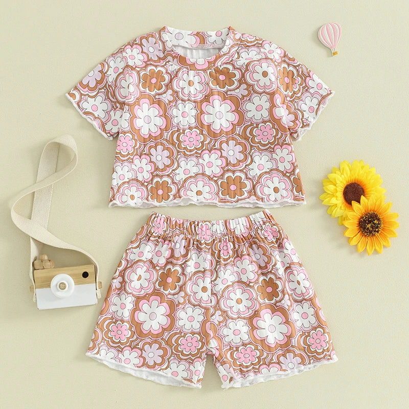 Flower Power Tee & Shorts Set