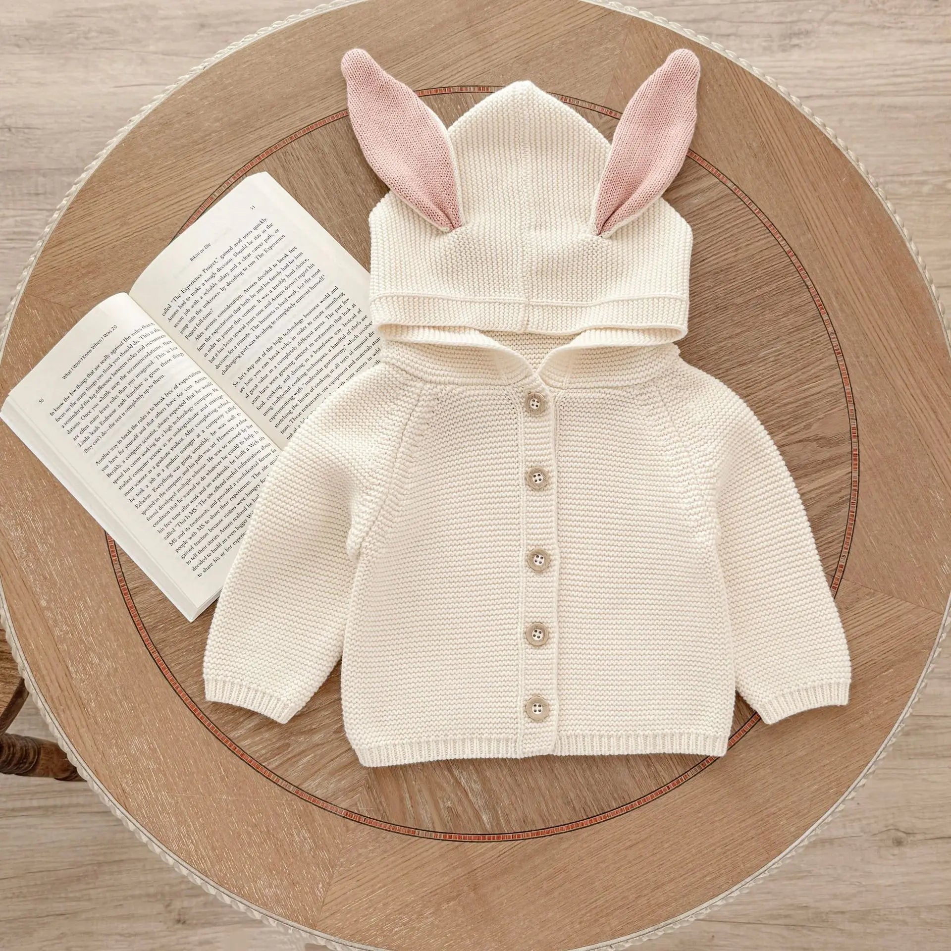 Bunny Ear Knit Cardigan