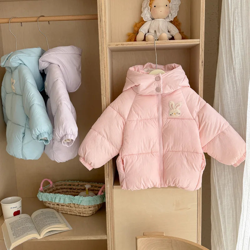 Pastel Bunny Puffer Jackets