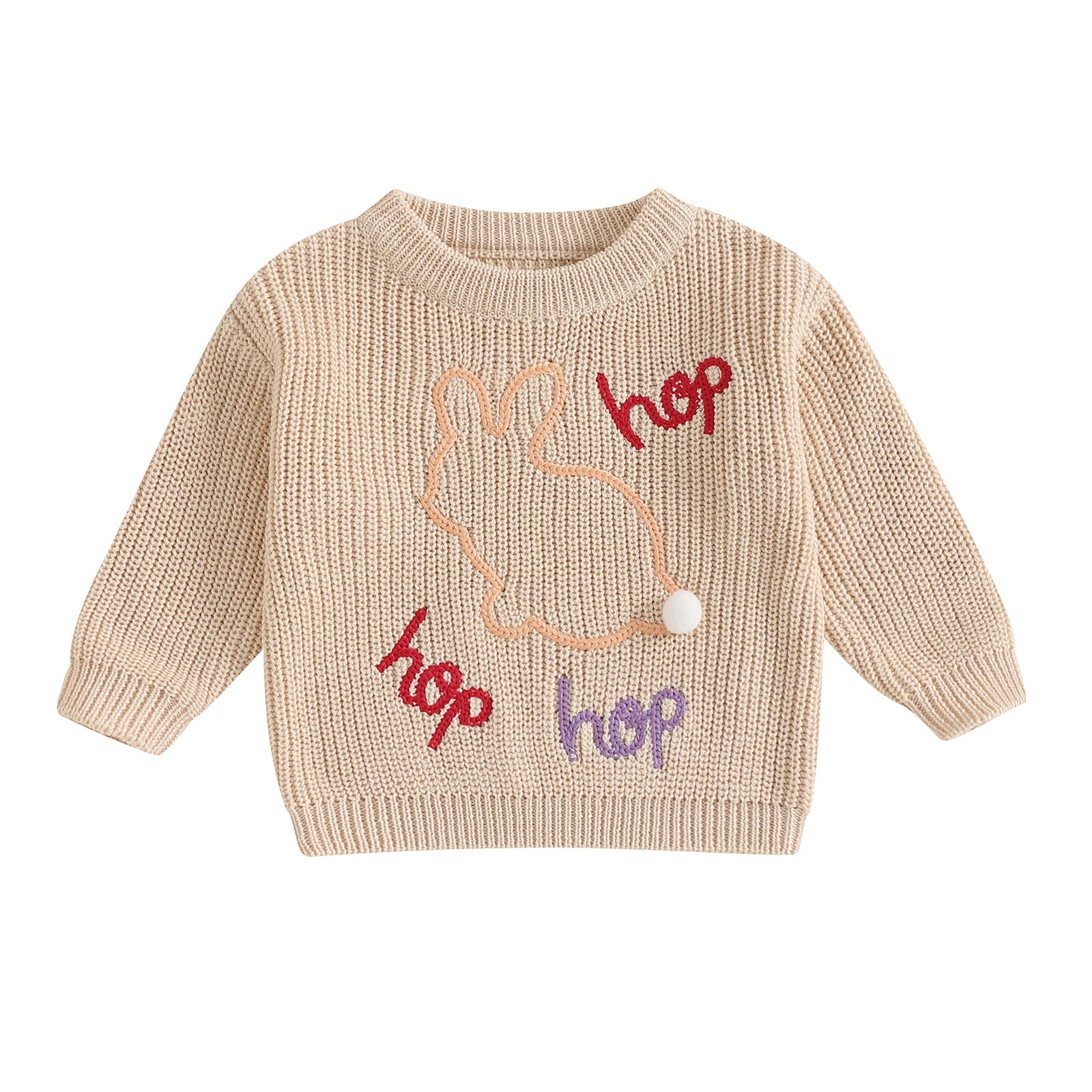 Hop Hop Hop Embroidery Pullover