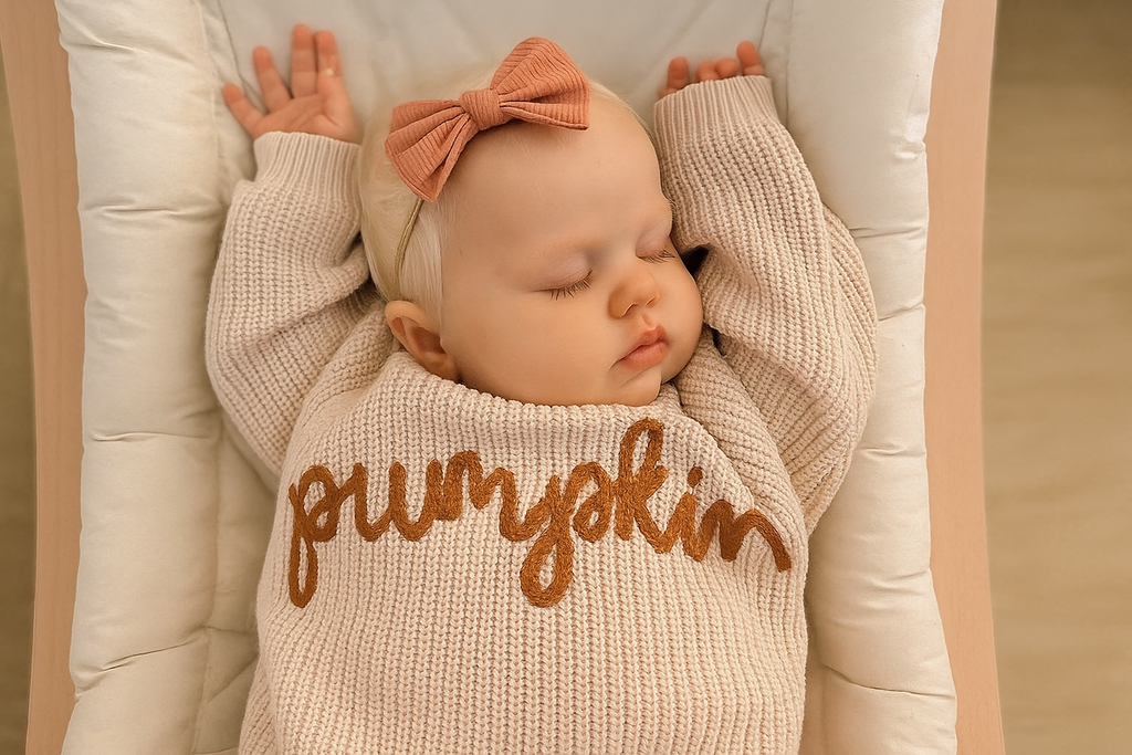 Pumpkin Embroidery Cable Knit Jumper