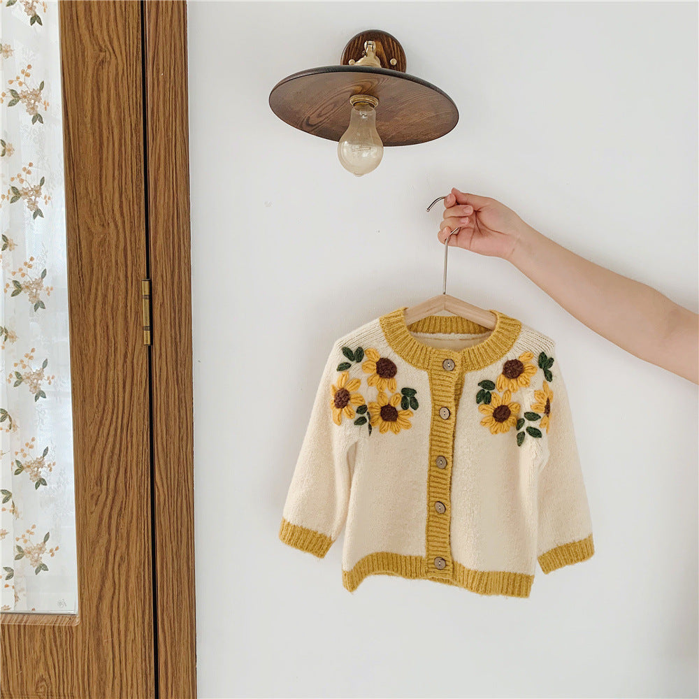 Knitted Sunflower Cardigan