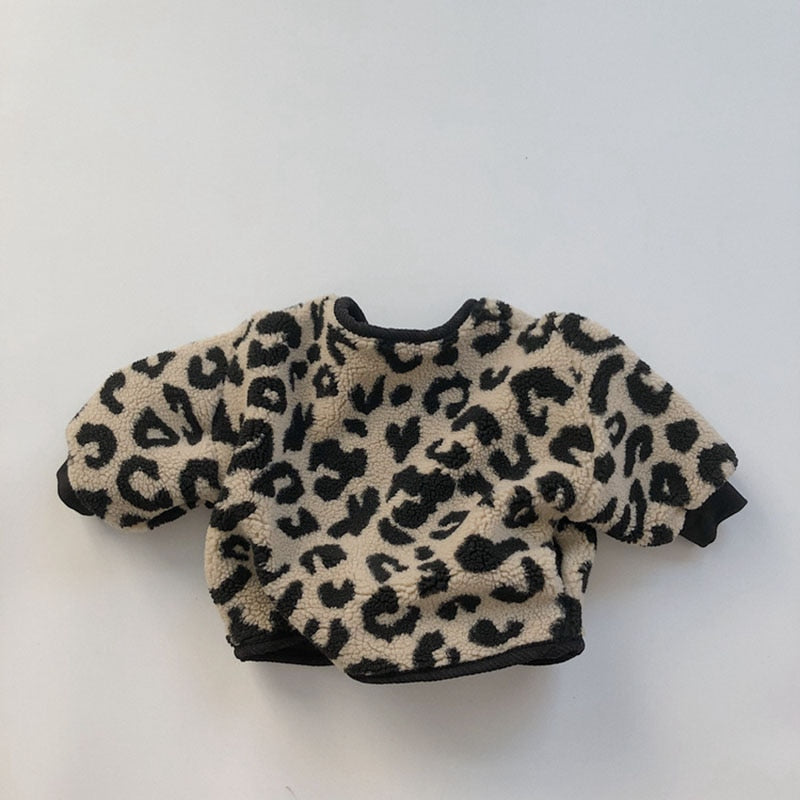 Leopard Print Fleece Jacket
