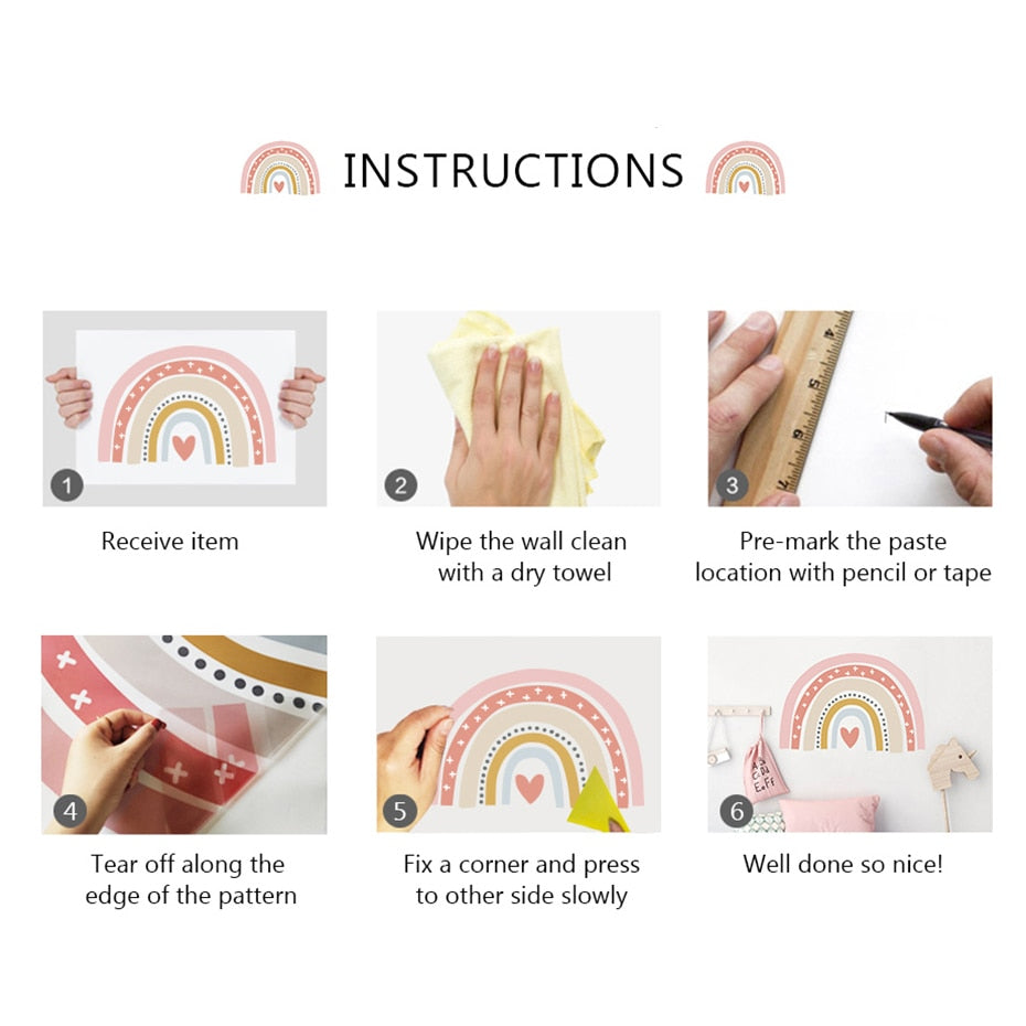 Boho Leaves & Field Flowers Wall Stickers