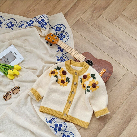 Knitted Sunflower Cardigan