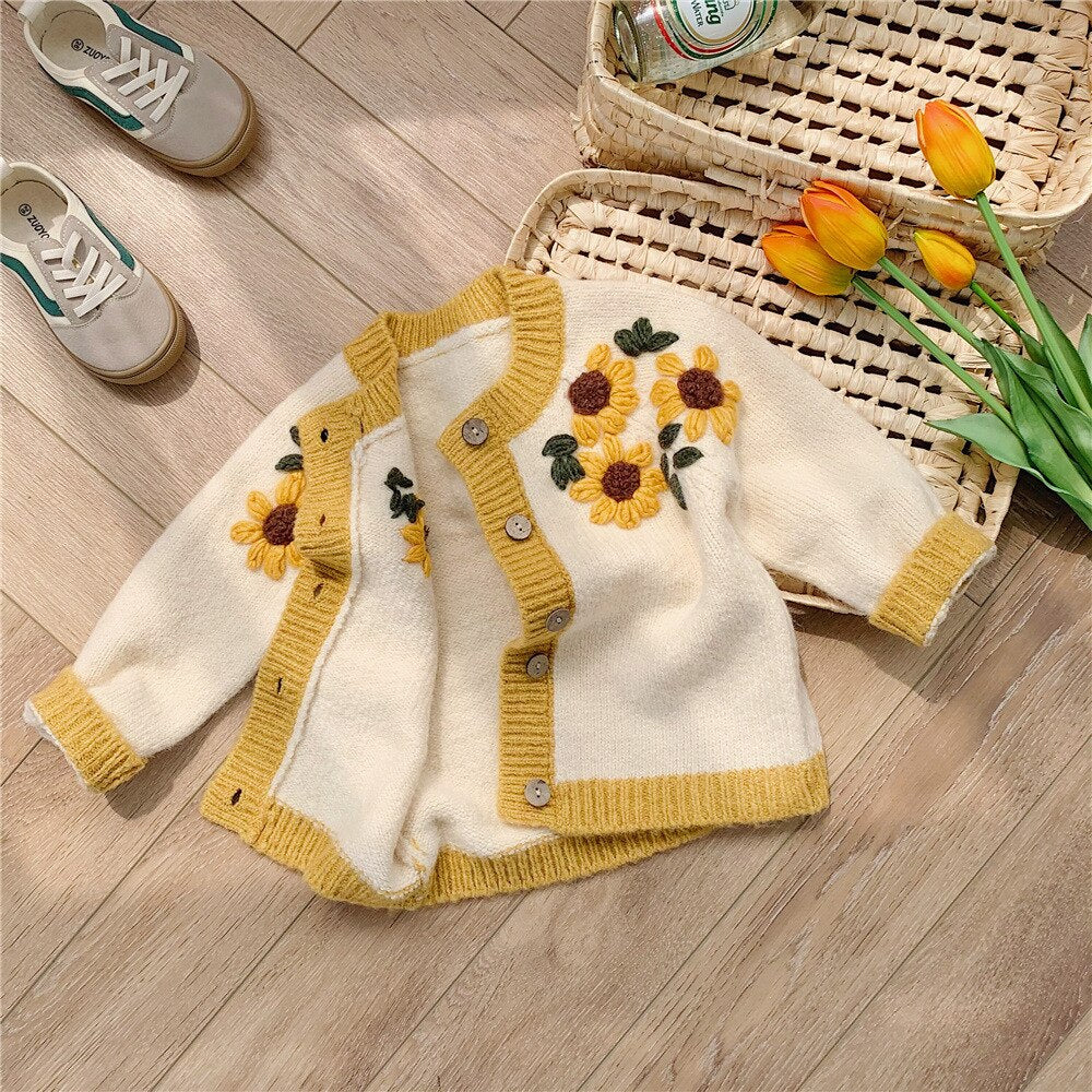 Knitted Sunflower Cardigan