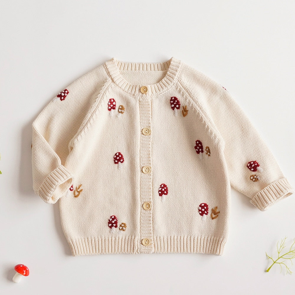 Toadstool Embroidery Cardigan