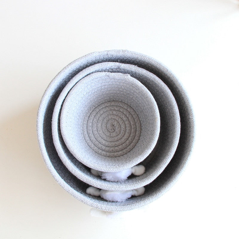 Animal Cotton Rope Woven Storage Baskets