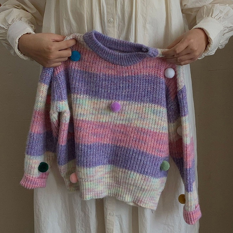 Striped hot sale pastel sweater