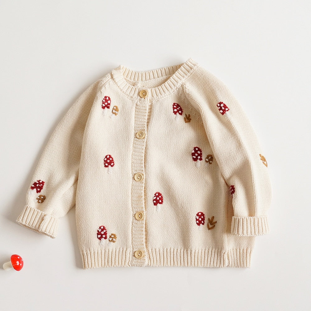 Toadstool Embroidery Cardigan